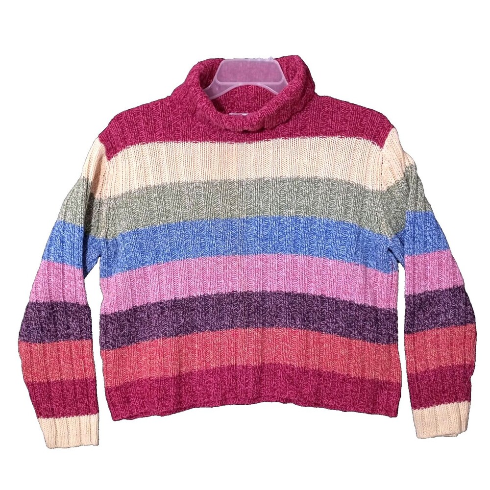 Fashion Bug Turtleneck Sweater Large Multicolored #047